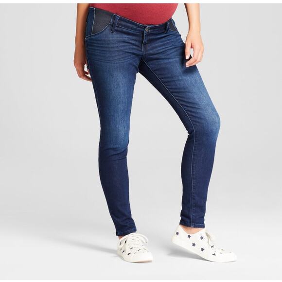 Isabel Maternity Denim - Under belly skinny maternity jeans dark easy sz 18